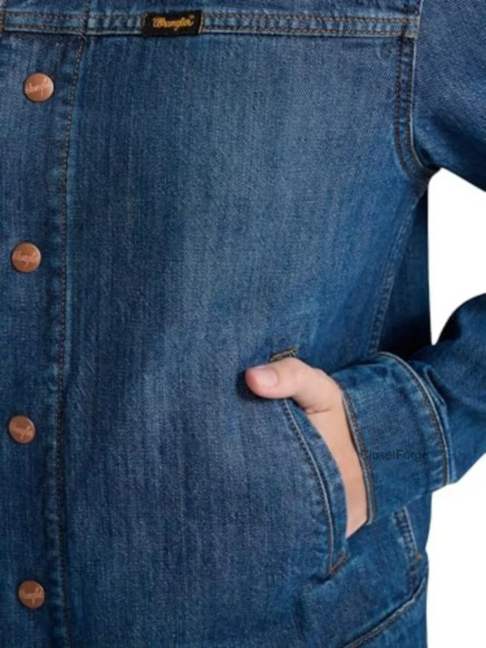100% Cotton Denim Jacket with Hidden Print